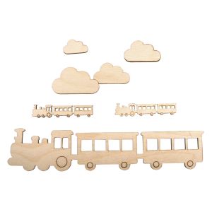 Wood motif Train, FSC Mix Credit