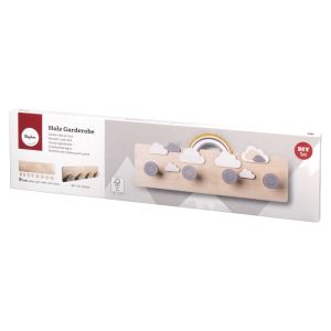 Wood.coat rack, FSC Mix Credit