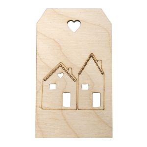 Pendentif en bois, FSC Mix Credit