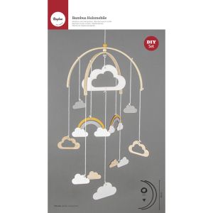 Bamboo wood mobile,2 sheets each of 25cm