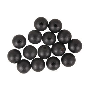 Wooden balls drilled FSC 100%, mat, 15mm