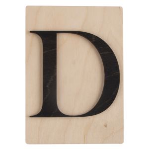 Wooden letter D, FSC Mix Credit