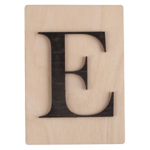Wooden letter E, FSC Mix Credit