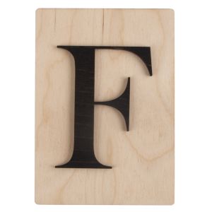 Wooden letter F, FSC Mix Credit