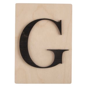 Wooden letter G, FSC Mix Credit