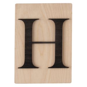 Wooden letter H, FSC Mix Credit