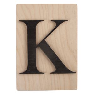 Wooden letter K, FSC Mix Credit