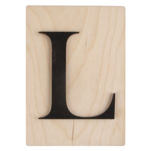 Wooden letter L, FSC Mix Credit