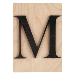 Wooden letter M, FSC Mix Credit