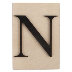 Wooden letter N, FSC Mix Credit