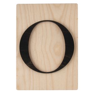 Holz Buchstabe O, FSC Mix Credit