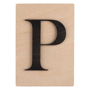 Wooden letter P, FSC Mix Credit