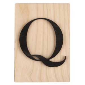 Holz Buchstabe Q, FSC Mix Credit