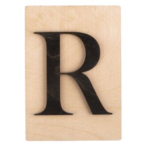 Wooden letter R, FSC Mix Credit