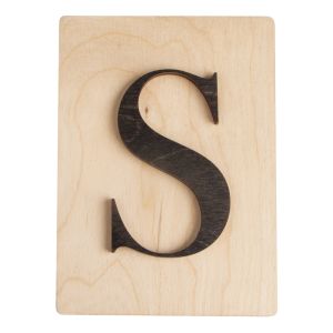 Wooden letter S, FSC Mix Credit