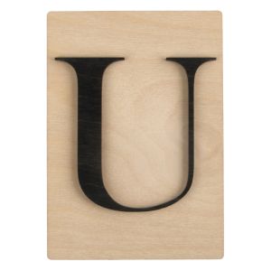 Wooden letter U, FSC Mix Credit