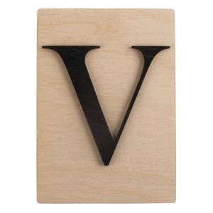 Wooden letter V, FSC Mix Credit