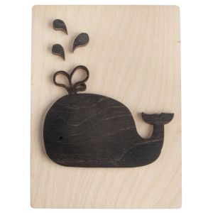 Wooden motif Whale, FSC Mix Credit
