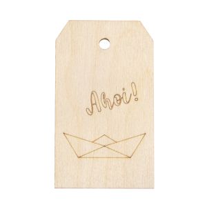 Wood tag Ahoi , FSC Mix Credit