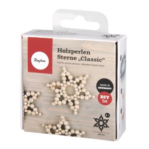 Kit Etoiles perles de bois Classic ,ø8cm