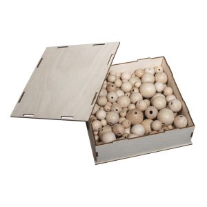 Raw-wood ball collection box