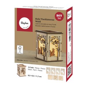Holz Tischlaterne Wald, FSC Mix Credit