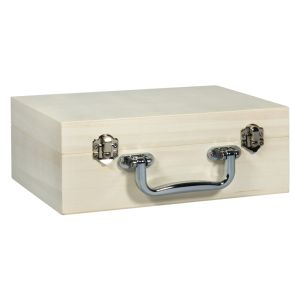 Holz Koffer m. Kunststoffgriff, FSC 100%