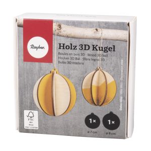 Holz 3D Kugel, FSC Mix Credit