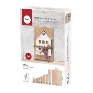 Kit Blocs + Plaques en bois, FSC 100%