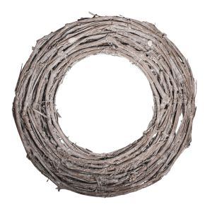 Whitewashed grapevine wreath, 30cm ø