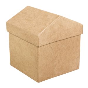 Papier mâché box House, FSC Recycled 100