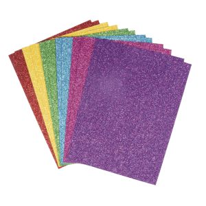 Glittered paper mix - Colourful,A5,adh.