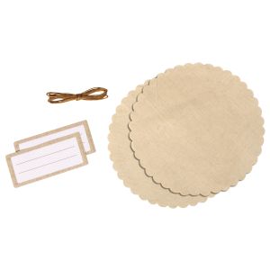 Deco set f jam jar, linen 15cm ø