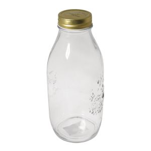 Glas Flasche m. Schraubdeckel 1.000 ml