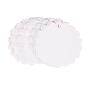 Tags white - Scallop. FSC Mix  Credit