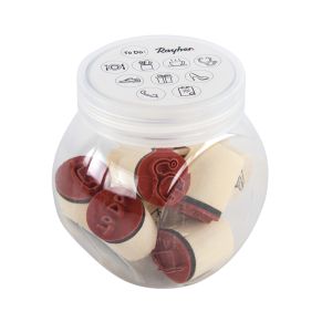 Mini set of wooden stamps  Plan , 2cm ø