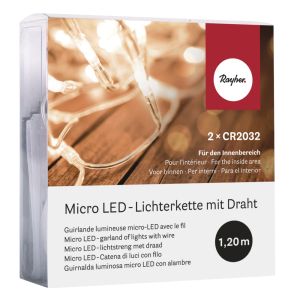 Mini LED-Lichtsnoer m. draad/timer lichtgeel - Tiny's Hobby