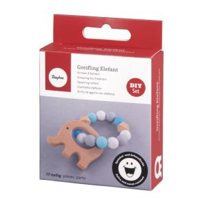 CK: Grasping toy Elephant, light blue