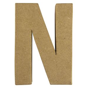 Pap.-mâché letter N FSC Recycled 100%