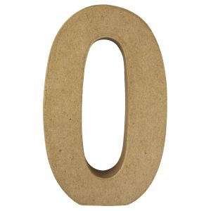 Pappmaché Zahl 0 FSC Recycled 100%