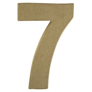 Pappmaché Zahl  7 FSC Recycled 100%