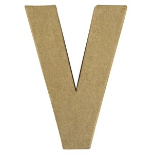 Papier-mâché Letter V, FSC Recycled 100%