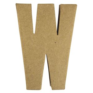 Pappmaché Buchstabe W, FSC Recycled 100%