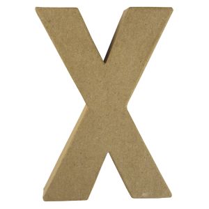 Lettre papier-mâché X, FSC Recycled 100%