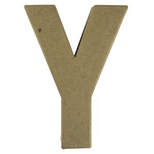 Pappmaché Buchstabe Y, FSC Recycled 100%