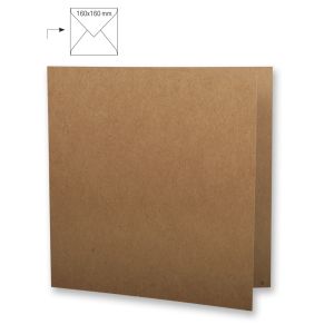 Square card, double, FSC Recycled Credit