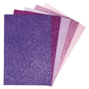 Moosgummi Platten Glitter, selbstkleb.