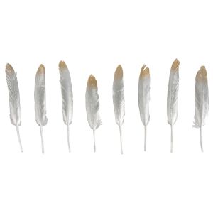 Deco-feather gold/silver