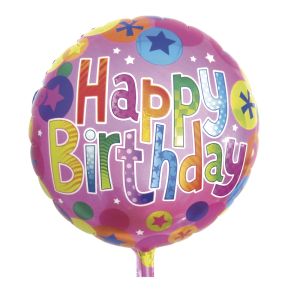 Foil balloon  Happy Birthday , 46cm ø