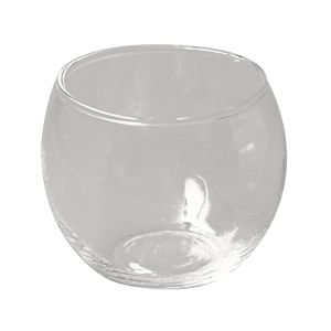 Vase en verre, ronde, 7,5 cm ø